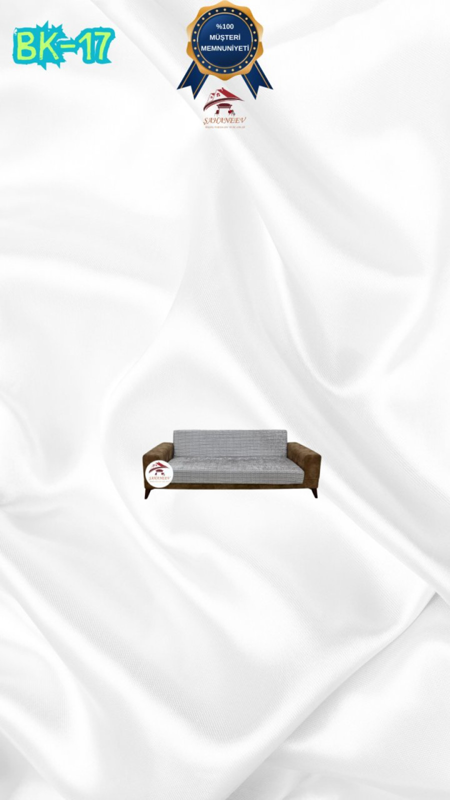 Patterned Printed Velvet Armless Sofa Cover - Elastic Flexible Sofa Set Protector Set Model BK-17 Color 2-Seater Set (1 Piece)