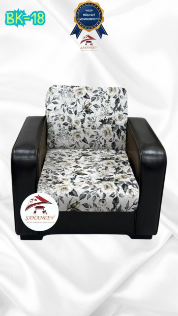 Patterned Printed Velvet Armless Sofa Cover - Elastic Flexible Sofa Set Protector Set Model BK-18 Color Single (1 Piece)