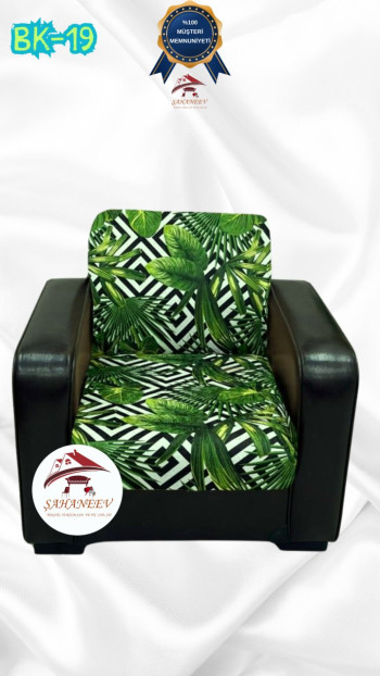 Patterned Printed Velvet Armless Sofa Cover - Elastic Flexible Sofa Set Protector Set Model BK-19 Color Single (1 Piece)