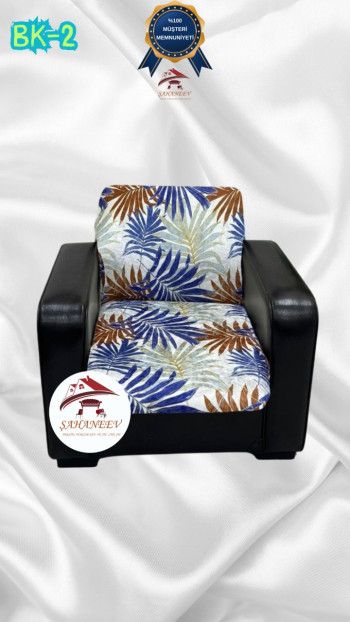 Desenli Baskılı Kadife Kolsuz Koltuk Kılıfı - Elastik Esnek Koltuk Takımı Koruyucu Set Model BK-02 Renk Tekli (1 Parça)