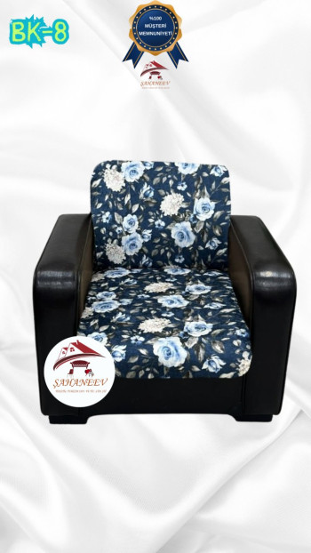 Desenli Baskılı Kadife Kolsuz Koltuk Kılıfı - Elastik Esnek Koltuk Takımı Koruyucu Set Model BK-08 Renk Tekli (1 Parça)