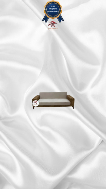 Italian Suede Fabric Elastic Flexible Protective Armless Sofa Cover Beige Color 2-Seater Set (1 Piece)