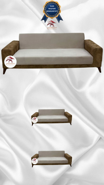 Italian Suede Fabric Elastic Flexible Protective Armless Sofa Cover Beige Color 3+2+2 (3 Piece Set)