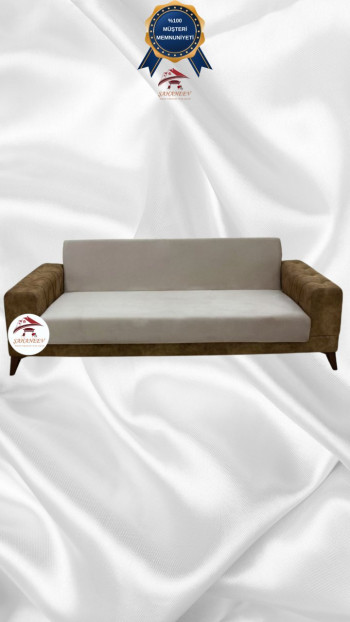 Italian Suede Fabric Elastic Flexible Protective Armless Sofa Cover Beige Color 3-Seater Set (1 Piece)