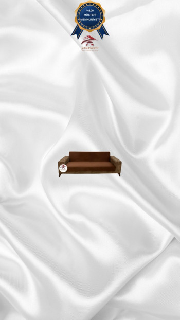 Italian Suede Fabric Elastic Flexible Protective Armless Sofa Cover Brown Color 2-Seater Set (1 Piece)