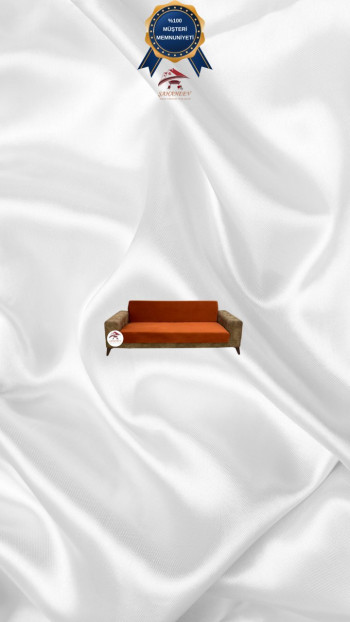 Italian Suede Fabric Elastic Flexible Protective Armless Sofa Cover Brick Color 2-Seater Set (1 Piece)