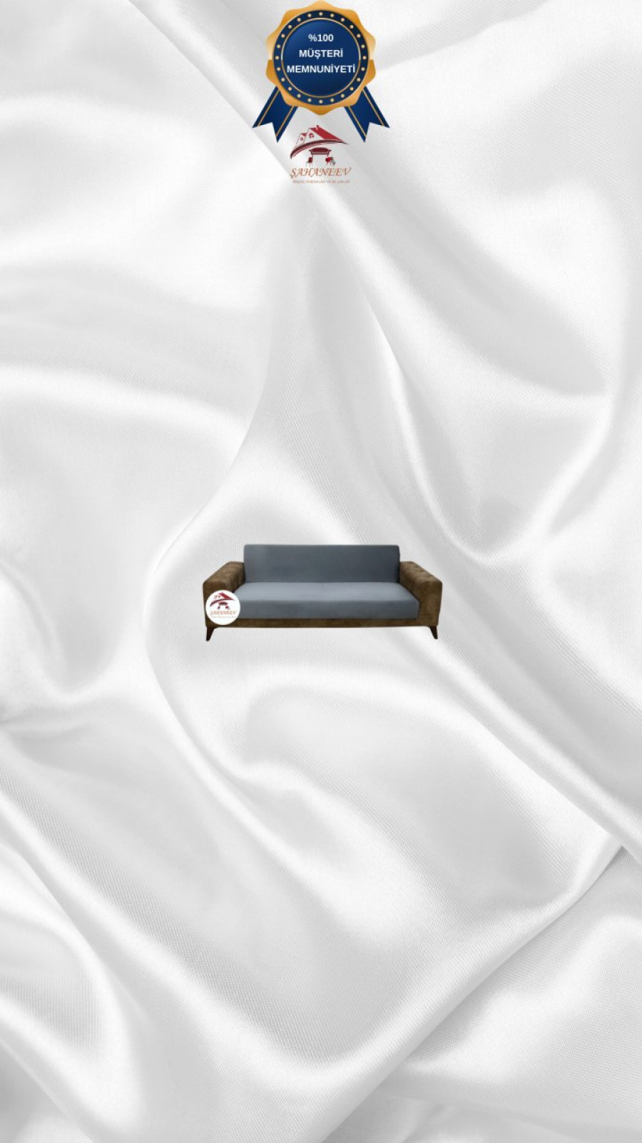 İtalyan Süet Kumaş Elastik Esnek Koruyucu Kolsuz Koltuk Örtüsü Koyu Gri Renk 2'li Set (1 Parça)