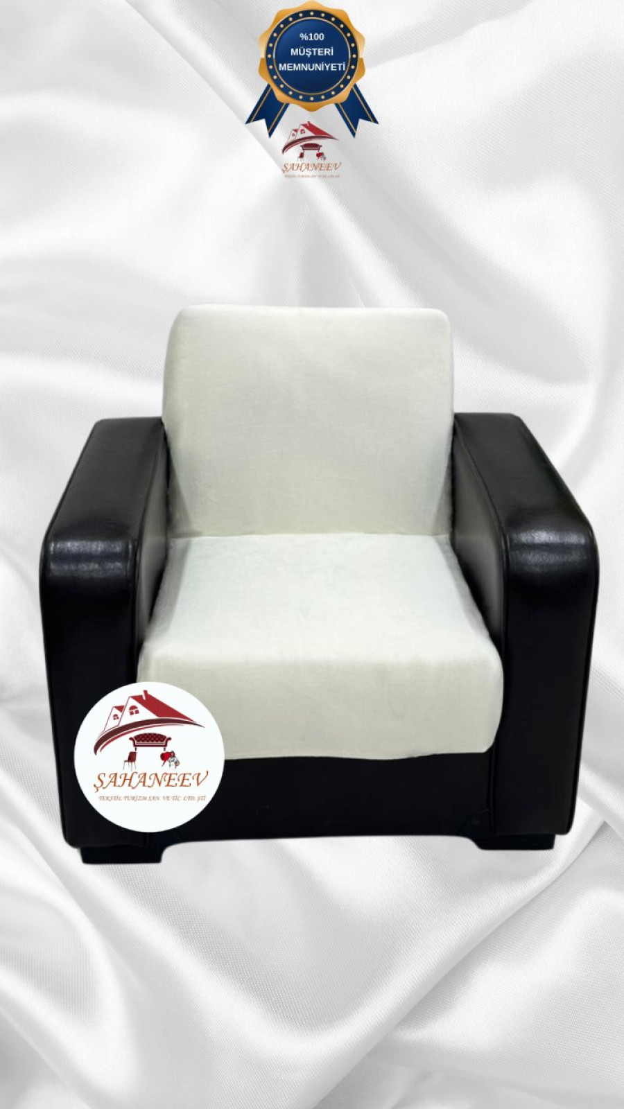 İtalyan Süet Kumaş Elastik Esnek Koruyucu Kolsuz Koltuk Örtüsü Krem Renk Tekli (1 Parça)