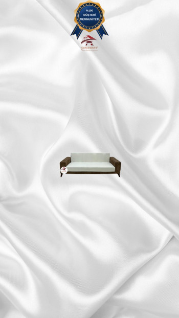 Italian Suede Fabric Elastic Flexible Protective Armless Sofa Cover Cream Color 2-Seater Set (1 Piece)