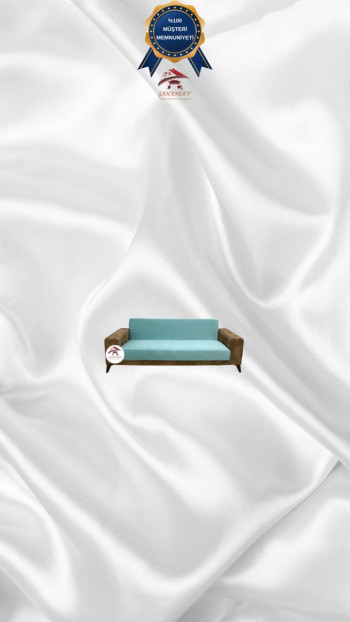 Italian Suede Fabric Elastic Flexible Protective Armless Sofa Cover Mint Color 2-Seater Set (1 Piece)