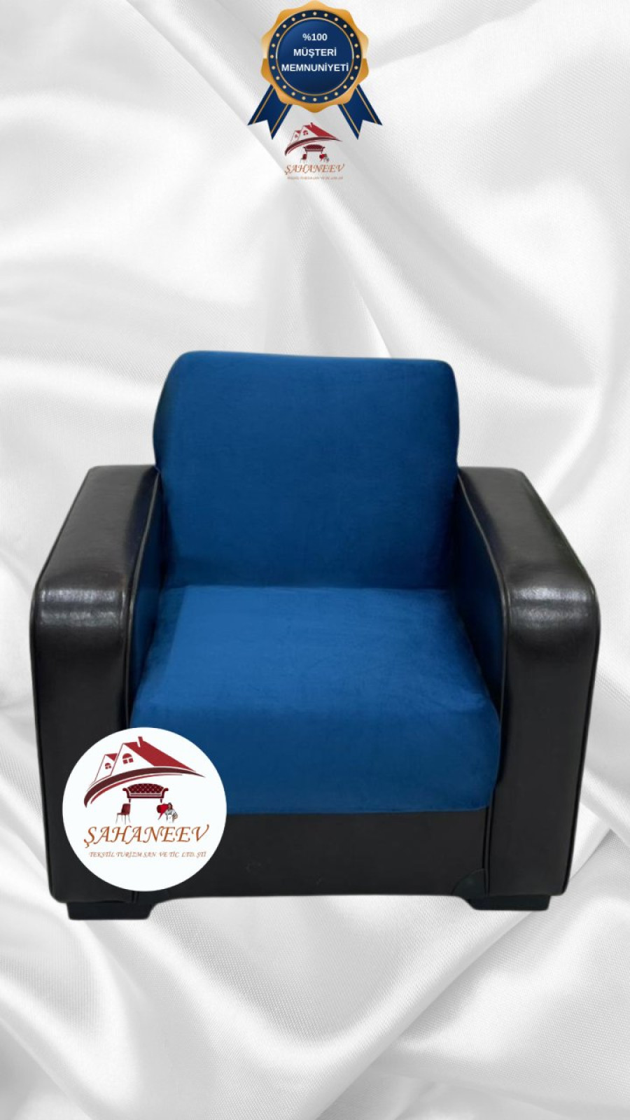 İtalyan Süet Kumaş Elastik Esnek Koruyucu Kolsuz Koltuk Örtüsü Petrol Renk Tekli (1 Parça) Özel Ölçü