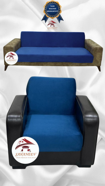 Italian Suede Fabric Elastic Flexible Protective Armless Sofa Cover Teal Color 3+1 (2 Piece Set)