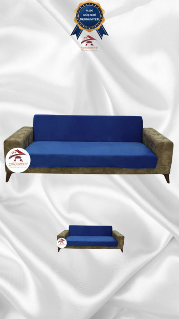 Italian Suede Fabric Elastic Flexible Protective Armless Sofa Cover Teal Color 3+2 (2 Piece Set)