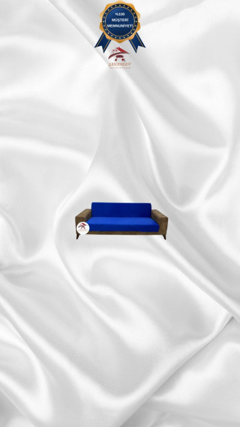 Italian Suede Fabric Elastic Flexible Protective Armless Sofa Cover Saxon Blue Color 2-Seater Set (1 Piece)