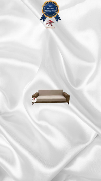 Italian Suede Fabric Elastic Flexible Protective Armless Sofa Cover Mink Color 2-Seater Set (1 Piece)