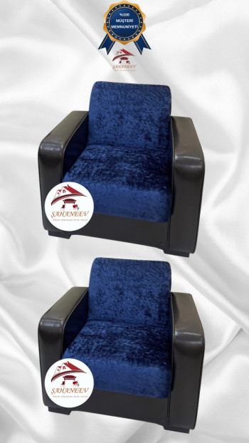 Shiny Velvet Armless Sofa Cover - Sparkly Geometric Pattern Protector Parliament Color 1+1 (2 Piece Set)