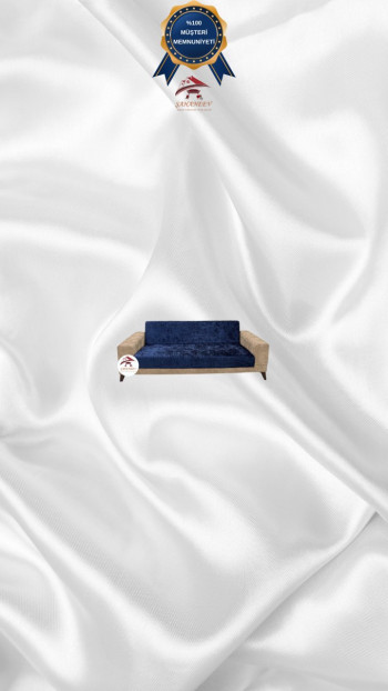 Shiny Velvet Armless Sofa Cover - Sparkly Geometric Pattern Protector Parliament Color 2-Seater Set (1 Piece)