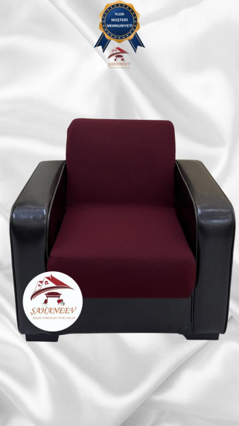 Micro Fabric Elastic Armless Sofa Cover - Non-Slip Elastic Sofa Protector Maroon Color Single (1 Piece)