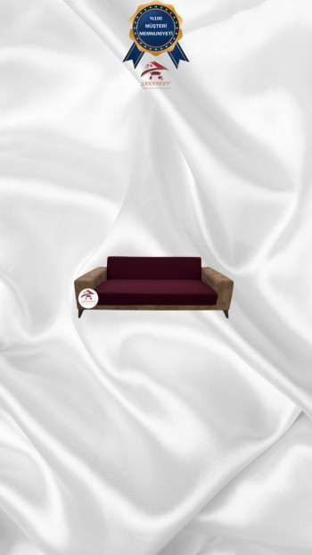 Micro Fabric Elastic Armless Sofa Cover - Non-Slip Elastic Sofa Protector Maroon Color 2-Seater Set (1 Piece)