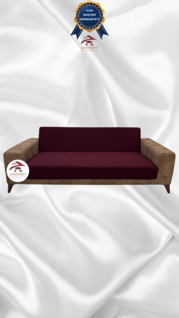 Micro Fabric Elastic Armless Sofa Cover - Non-Slip Elastic Sofa Protector Maroon Color 3-Seater Set (1 Piece)