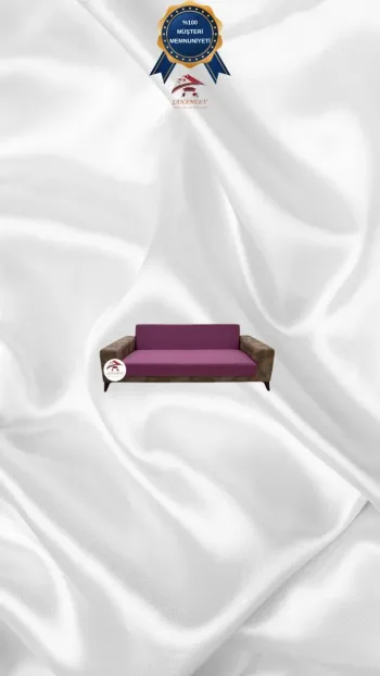 Micro Fabric Elastic Armless Sofa Cover - Non-Slip Elastic Sofa Protector Rose Color 2-Seater Set (1 Piece)
