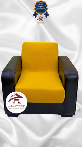 Mikro Kumaş Lastikli Kolsuz Koltuk Örtüsü - Kaymaz Elastik Koltuk Koruyucu Hardal Renk Tekli (1 Parça)