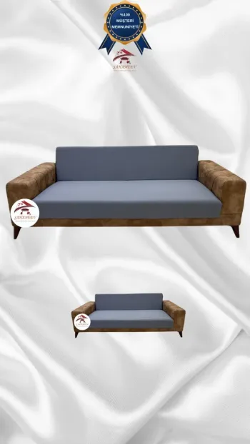 Micro Fabric Elastic Armless Sofa Cover - Non-Slip Elastic Sofa Protector Dark Gray Color 3+2 (2 Piece Set)