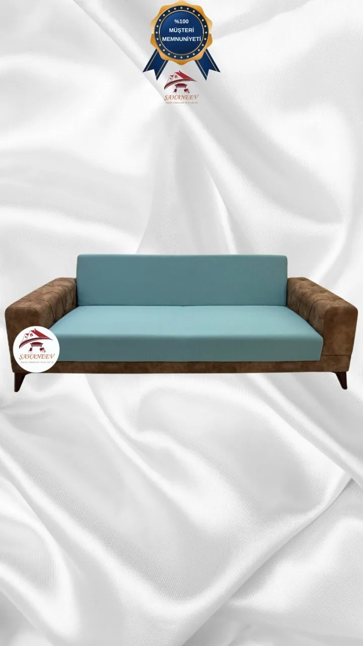 Mikro Kumaş Lastikli Kolsuz Koltuk Örtüsü - Kaymaz Elastik Koltuk Koruyucu Mint Renk 3'lü Set (1 Parça)