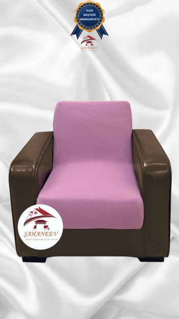 Micro Fabric Elastic Armless Sofa Cover - Non-Slip Elastic Sofa Protector Powder Color Single (1 Piece)