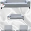 Micro Fabric Elastic Sofa Cover - Non-Slip Elastic Sofa Protector Light Gray Color 3+2+1+1 (4 Piece Set)