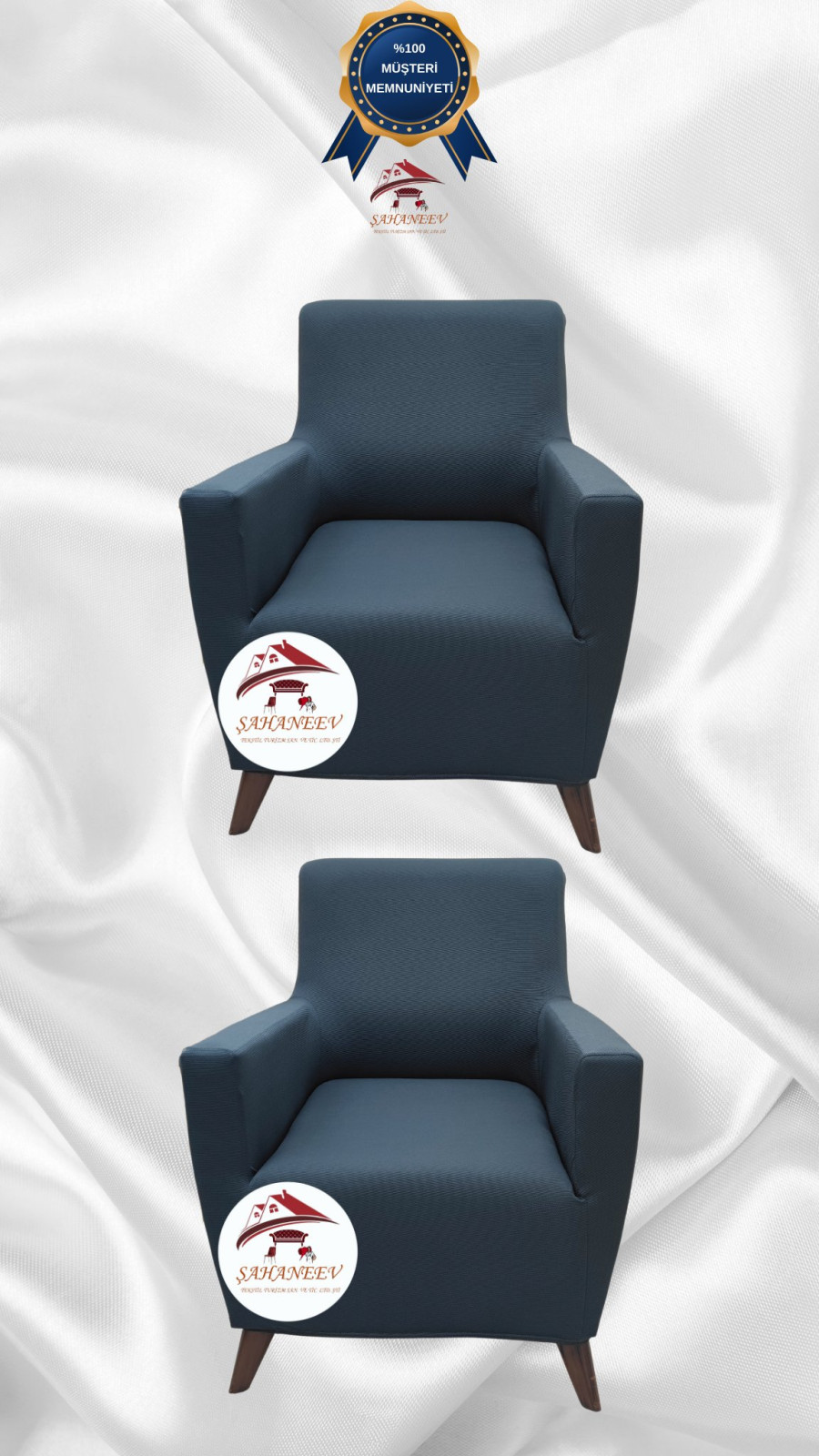 Mikro Kumaş Lastikli Giydirme Koltuk Örtüsü - Kaymaz Elastik Koltuk Koruyucu Antrasit Renk 1+1 (2 Parça Set)