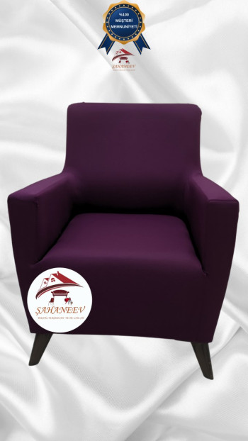 Mikro Kumaş Lastikli Giydirme Koltuk Örtüsü - Kaymaz Elastik Koltuk Koruyucu Fuşya Renk Tekli (1 Parça)