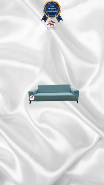 Mikro Kumaş Lastikli Giydirme Koltuk Örtüsü - Kaymaz Elastik Koltuk Koruyucu Mint Renk 2'li Set (1 Parça)