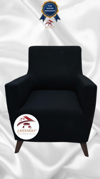 Mikro Kumaş Lastikli Giydirme Koltuk Örtüsü - Kaymaz Elastik Koltuk Koruyucu Siyah Renk Tekli (1 Parça)