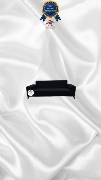 Mikro Kumaş Lastikli Giydirme Koltuk Örtüsü - Kaymaz Elastik Koltuk Koruyucu Siyah Renk 2'li Set (1 Parça)