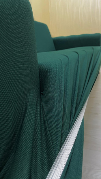 Micro Fabric Elastic Sofa Cover - Non-Slip Elastic Sofa Protector Emerald Color 3+2+1+1 (4 Piece Set)