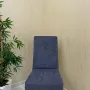 Baby Face Fabric Elastic Chair Cover - Premium Velvet Chair Protector Dark Gray Color One Chair Cover