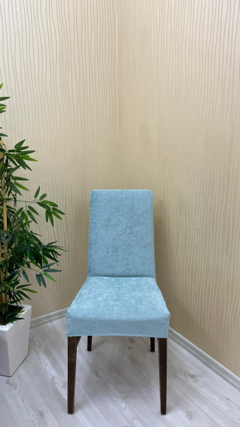 Baby Face Kumaş Lastikli Sandalye Örtüsü - Kaymaz Esnek Sandalye Koruyucu Mint Renk Bir Adet Sandalye Örtüsü