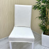 Mikro Kumaş Lastikli Sandalye Örtüsü - Kaymaz Esnek Sandalye Koruyucu Krem Renk Bir Adet Sandalye Örtüsü