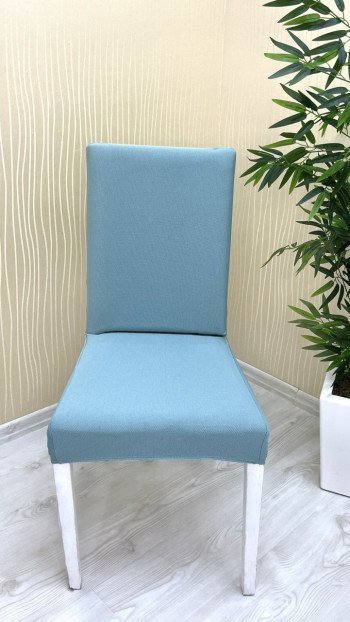 Micro Fabric Elastic Chair Cover - Non-Slip Stretch Chair Protector Mint Color Four Chair Covers