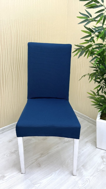 Mikro Kumaş Lastikli Sandalye Örtüsü - Kaymaz Esnek Sandalye Koruyucu Petrol Renk İki Adet Sandalye Örtüsü