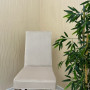 Italian Suede Fabric Chair Cover - Elastic Velvet Chair Protector Beige Color One Chair Cover