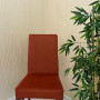 Italian Suede Fabric Chair Cover - Elastic Velvet Chair Protector Brick Color One Chair Cover