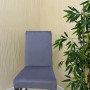 Italian Suede Fabric Chair Cover - Elastic Velvet Chair Protector Dark Gray Color One Chair Cover