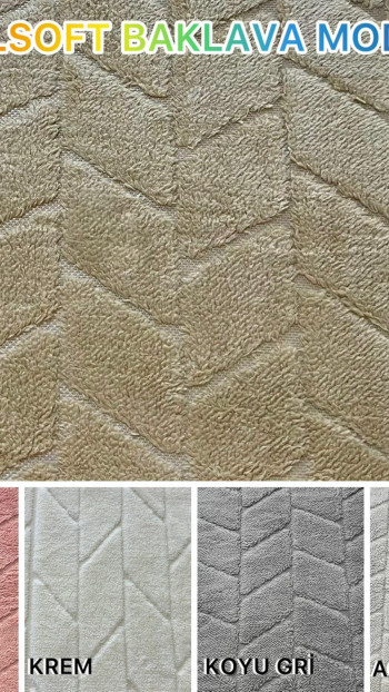 Baklava Model Welsoft Yatak Koruyucu Set - Kış Aylarının Vazgeçilmez Yumuşak Örtüsü Açık Gri Renk