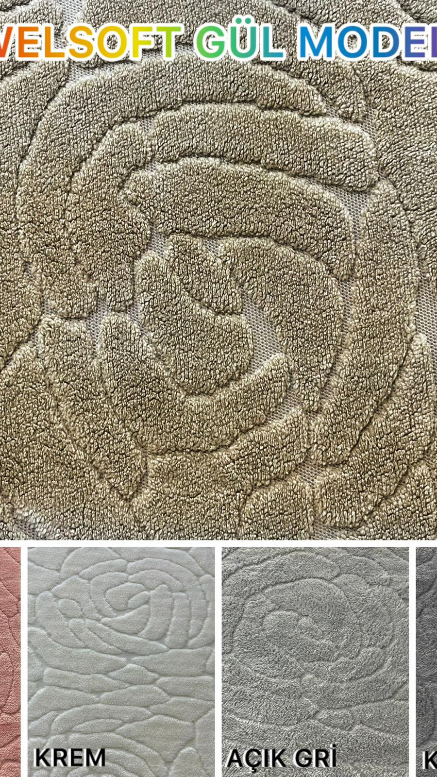 Gül Model Welsoft Yatak Koruyucu Set - Kış Aylarının Vazgeçilmez Yumuşak Örtüsü Koyu Gri Renk
