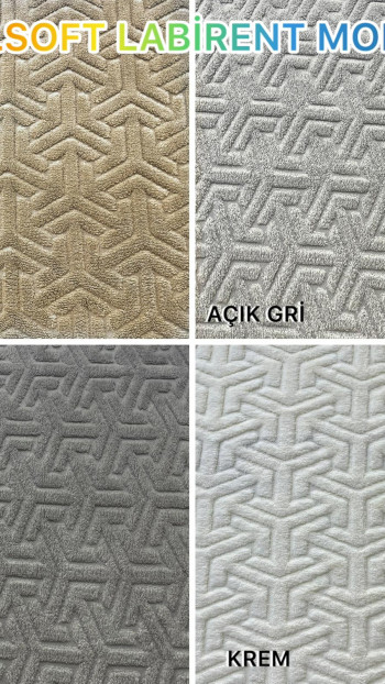 Labirent Model Welsoft Yatak Koruyucu Set - Kış Aylarının Vazgeçilmez Yumuşak Örtüsü Açık Gri Renk